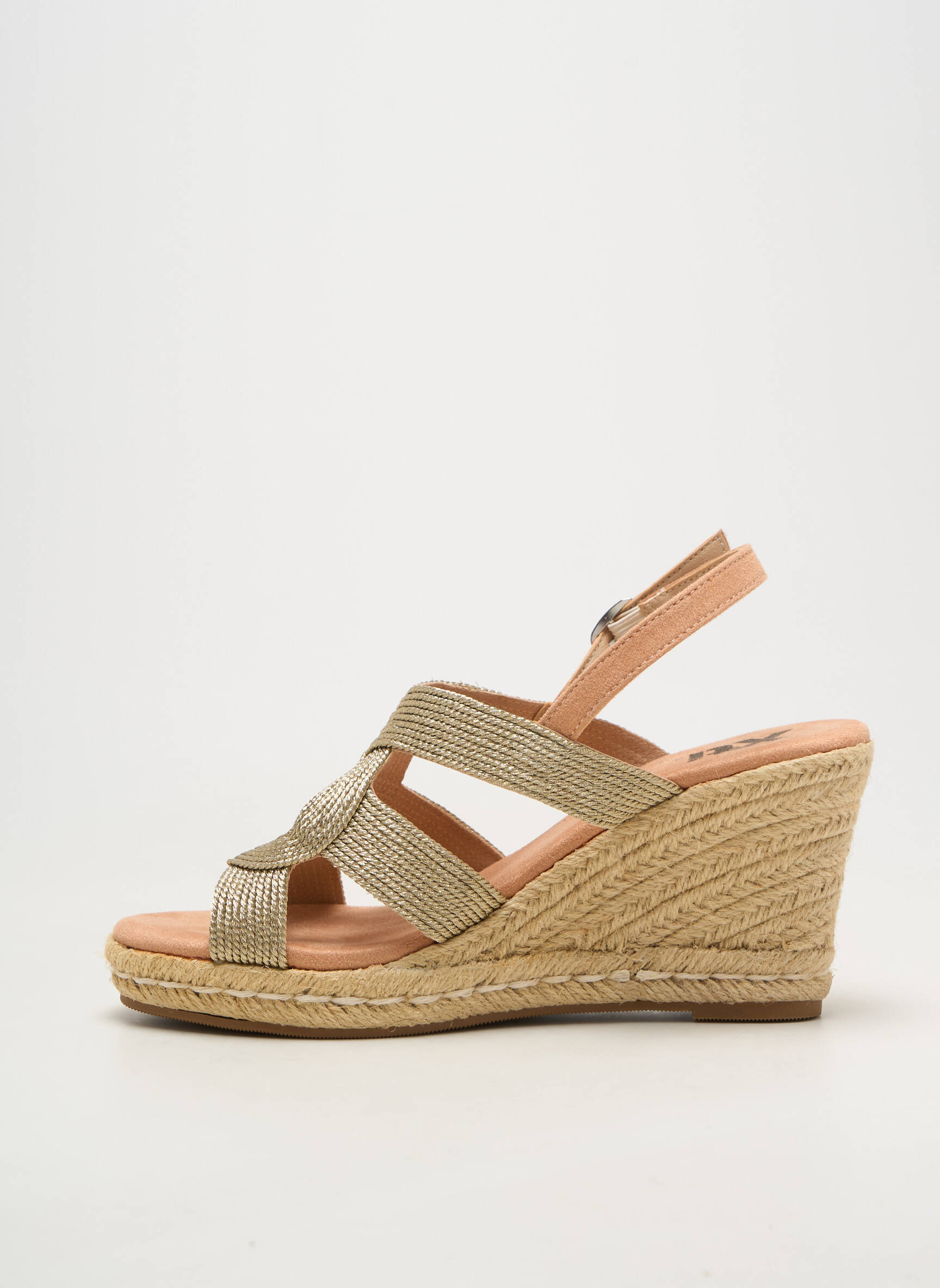 Espadrilles fermeture boucle(s) talon de 7 à 9cm or XTI femme