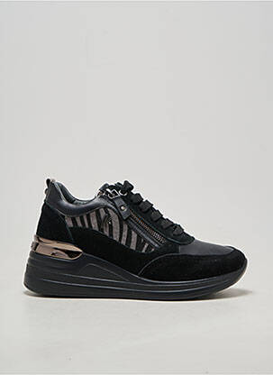 Baskets matière lisse talon de 4 à 6cm noir KEYS femme