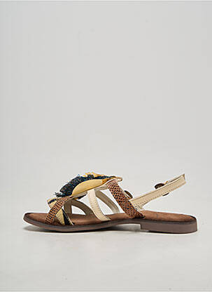Sandales/nu pieds chiquet talon plat jusqu'à 3cm beige METAMORF'OSE femme