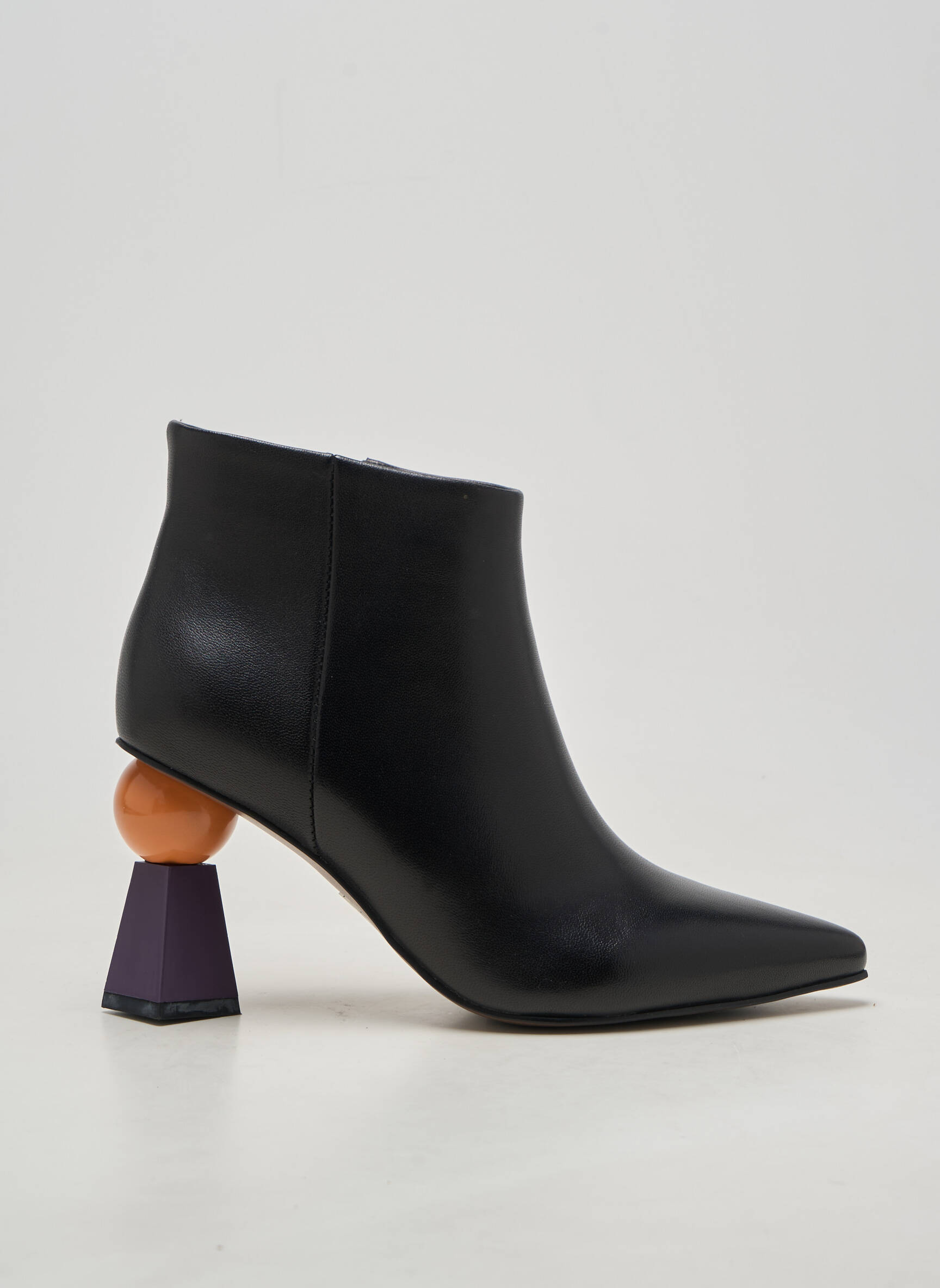 Bottines/boots matière lisse talon de 7 à 9cm noir METAMORF'OSE femme