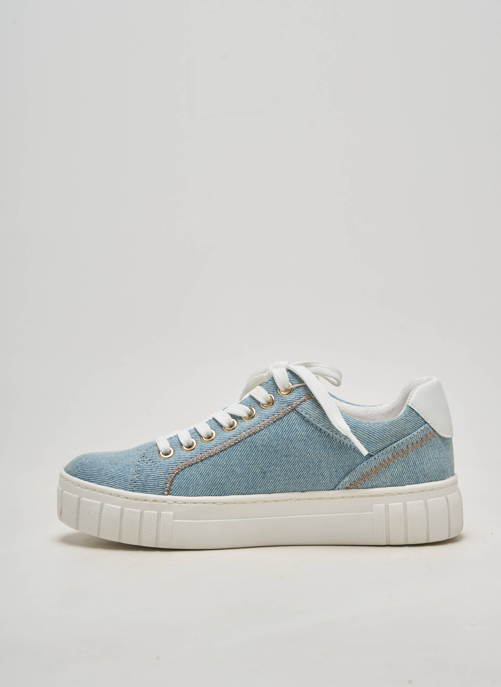 Baskets bout rond talon plat jusqu'à 3cm bleu MARCO TOZZI femme
