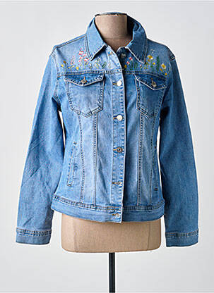 Veste casual poignets boutonnés avec fente bleu REDBERRY femme