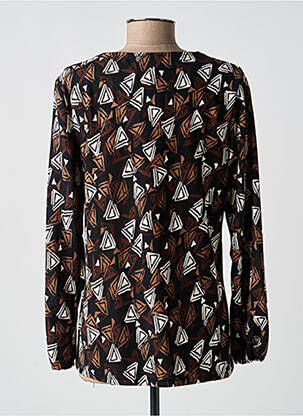 Pull coupe cintrée manches longues marron VETISTYLE femme