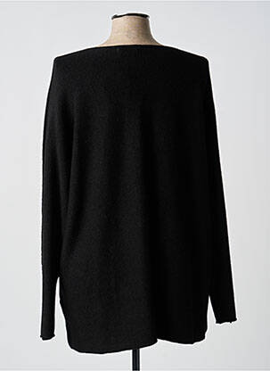 Pull col v manches longues noir MINA ROSA femme
