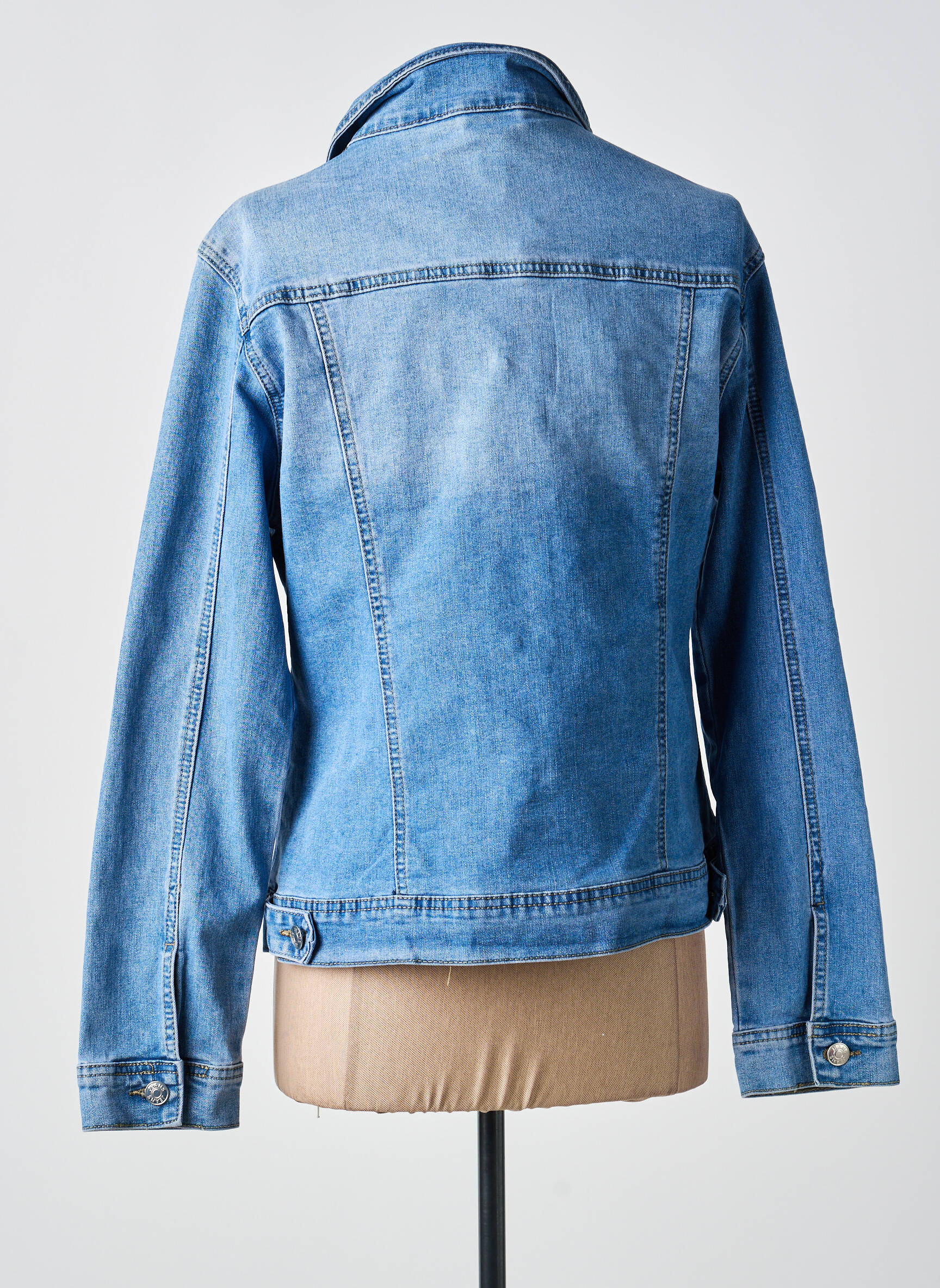 Veste casual poignets boutonnés avec fente bleu REDBERRY femme