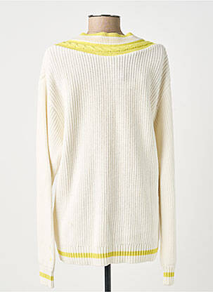 Pull col v manches longues blanc THE UPSIDE femme