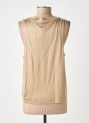 Top coupe fluide sans manche marron LUNE ACTIVE femme