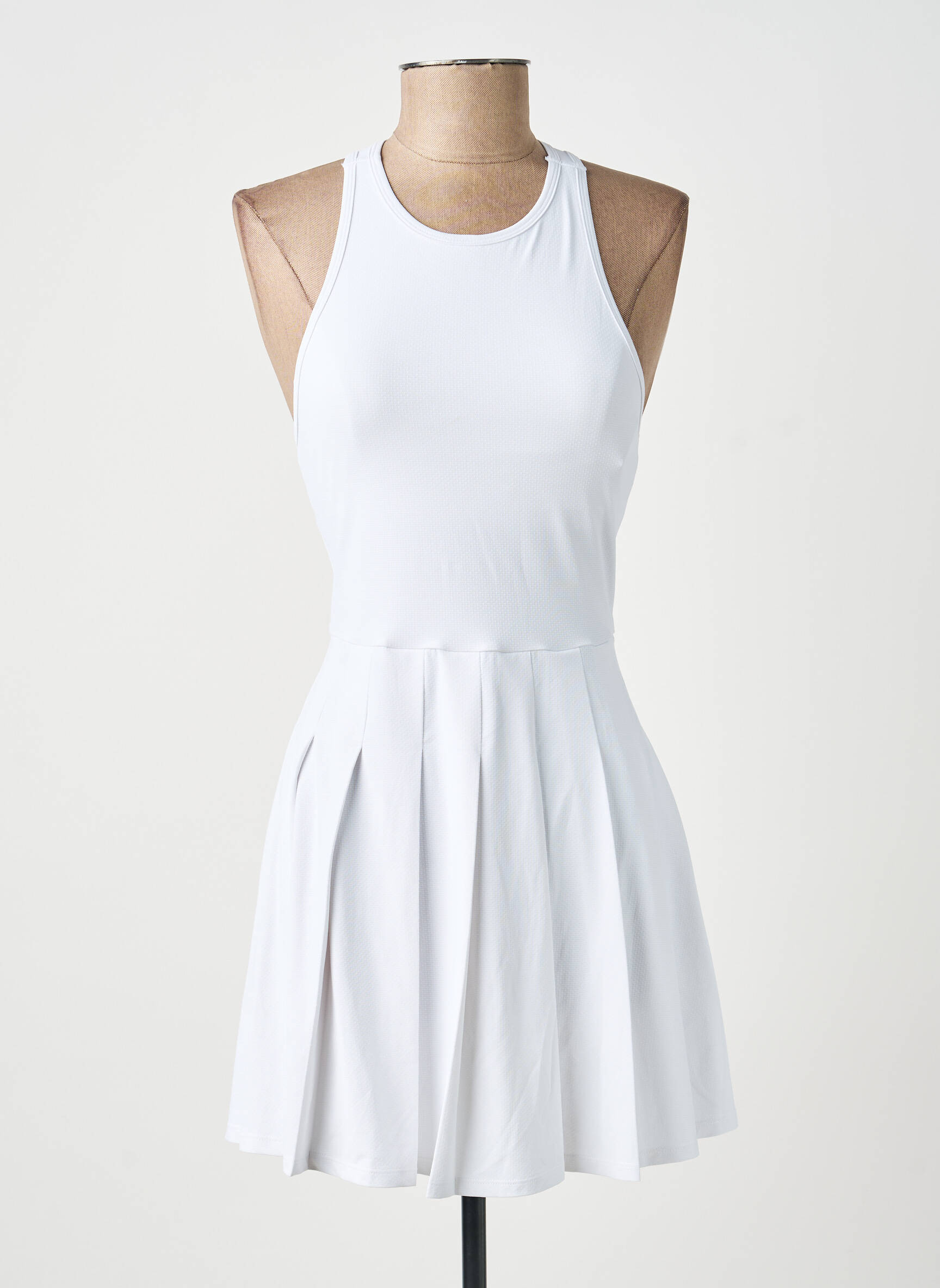 Robe courte sans manche sans manche blanc ELEVEN femme