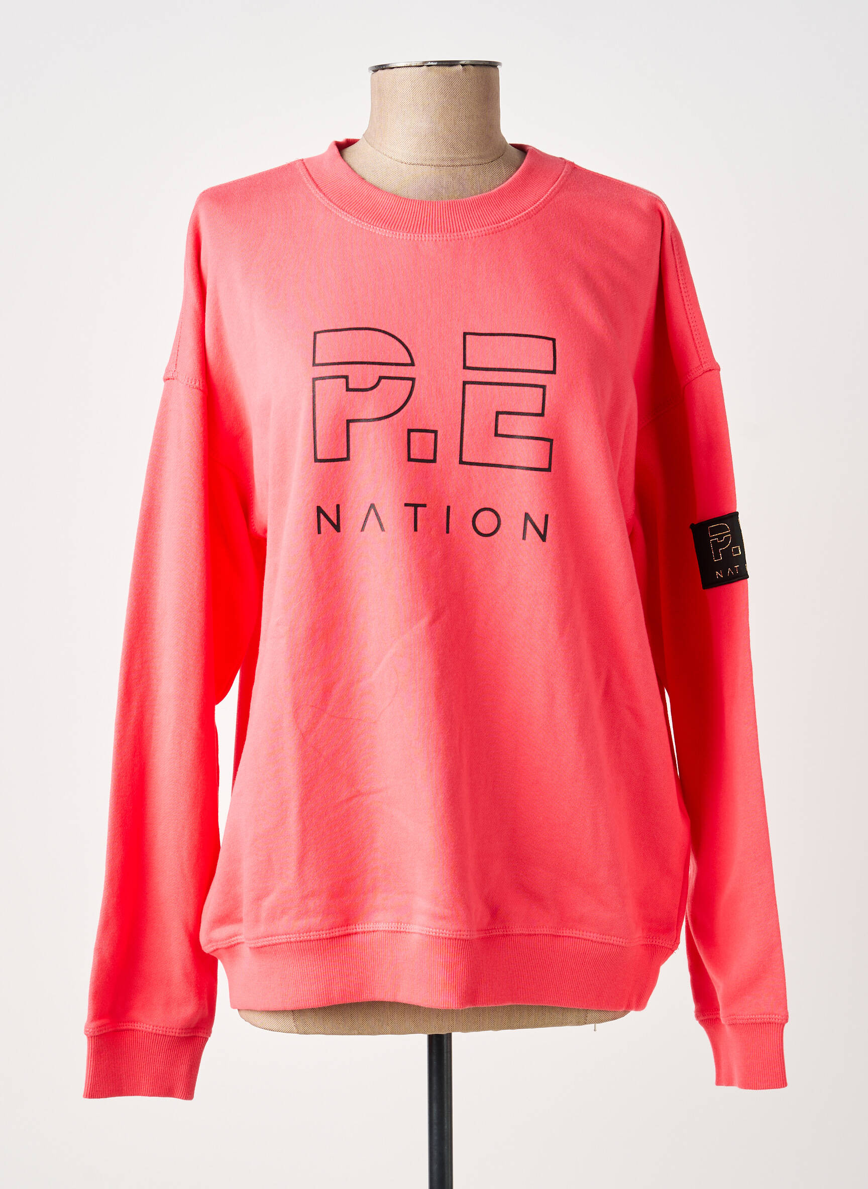 Sweat-shirt stretch manches longues rose P.E NATION femme