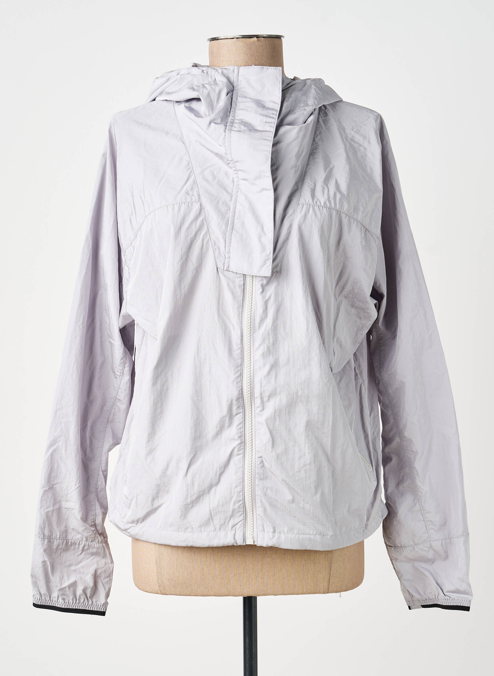 Coupe-vent manches longues a capuche gris VARLEY femme