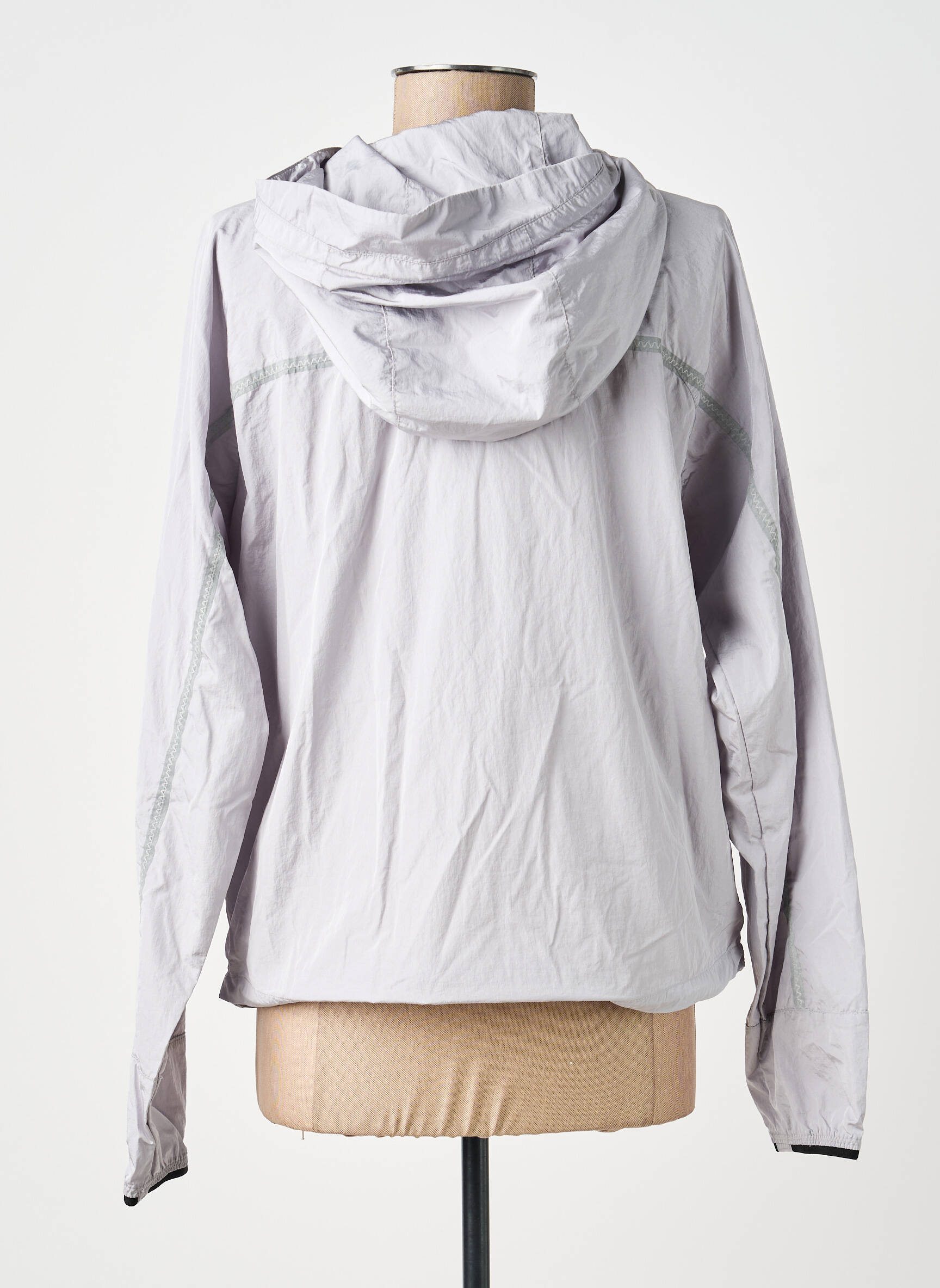 Coupe-vent manches longues a capuche gris VARLEY femme