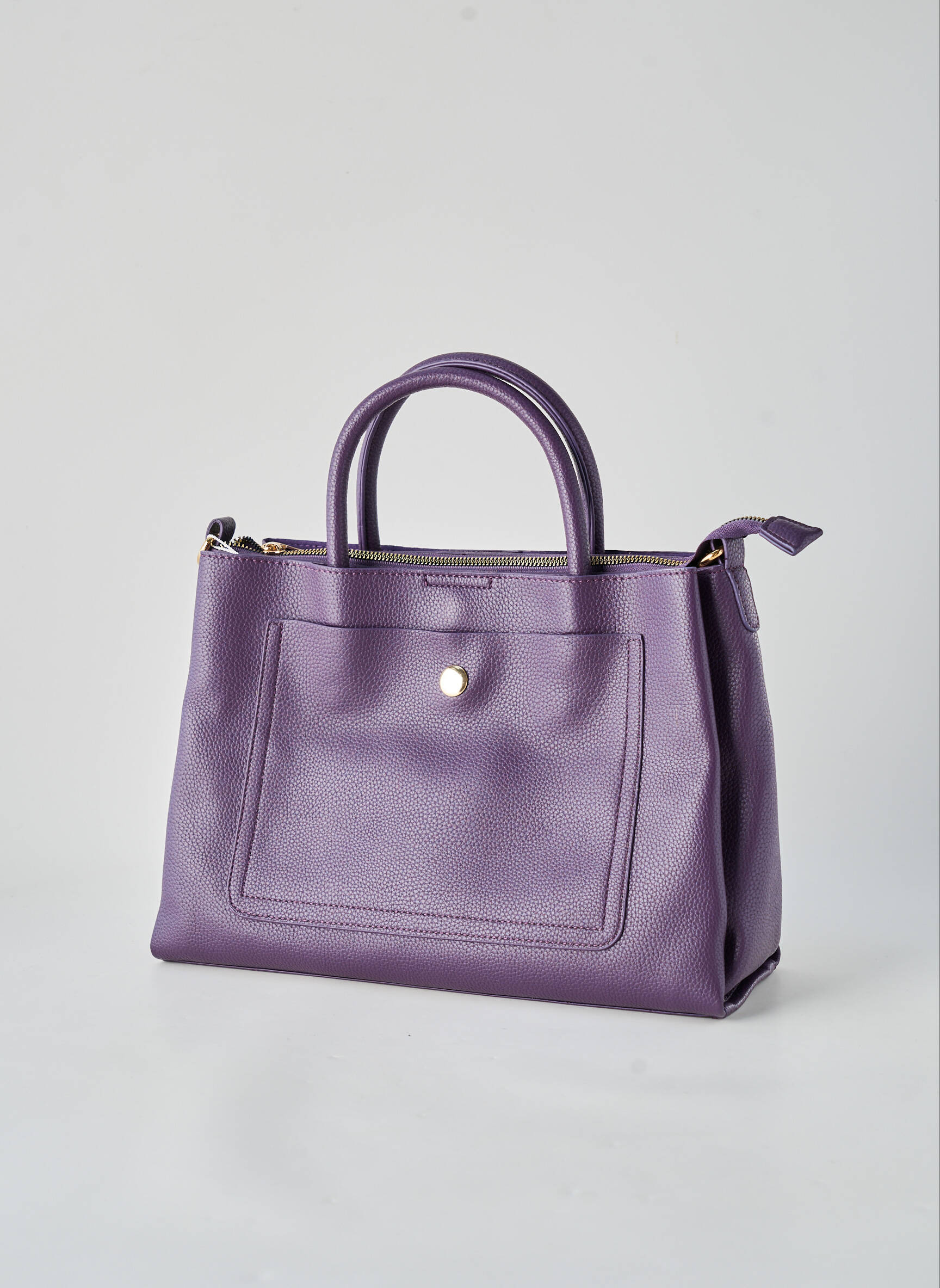 Sac fermeture zippée forme rectangulaire violet FLORA & CO femme