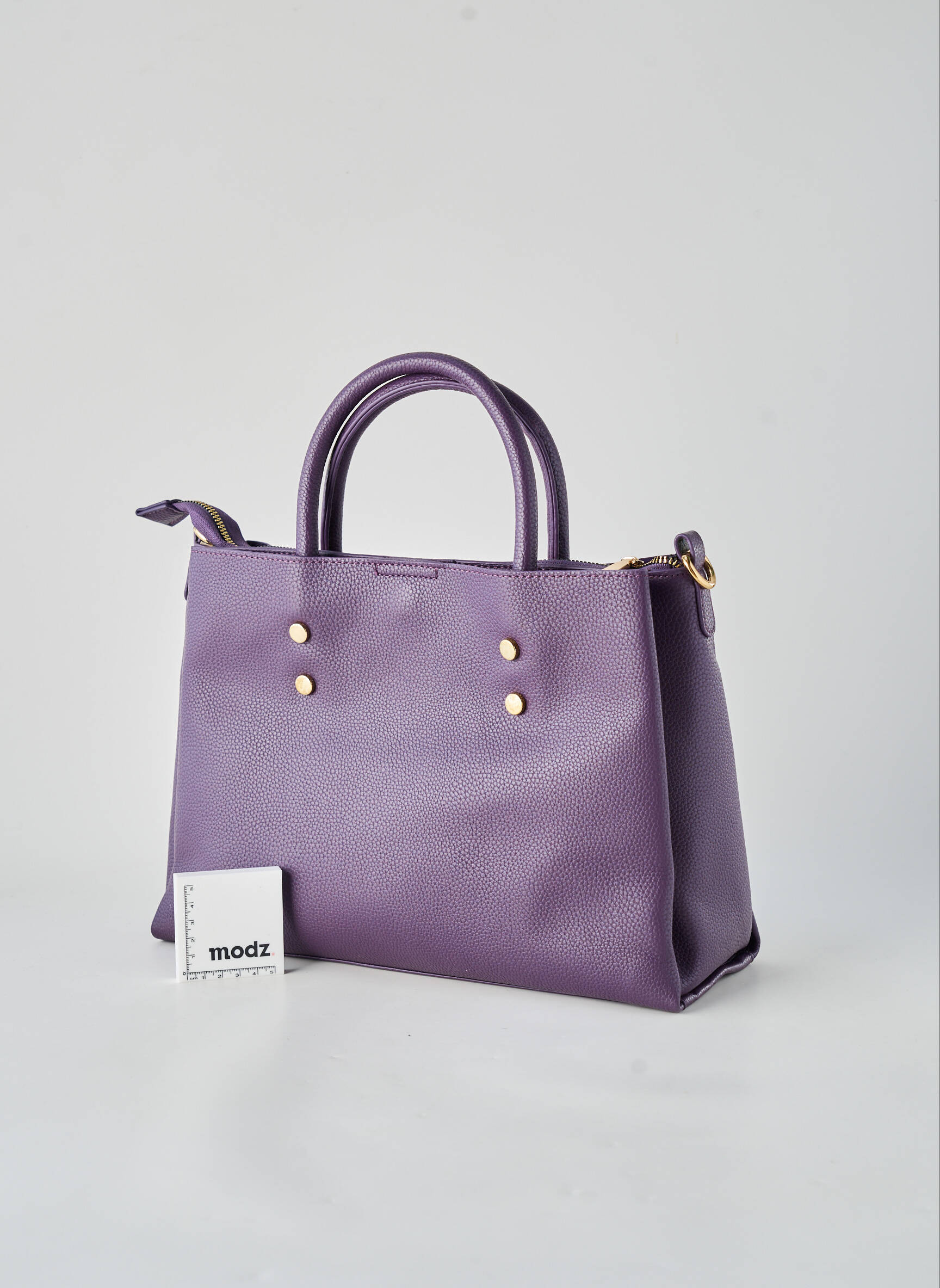 Sac fermeture zippée forme rectangulaire violet FLORA & CO femme