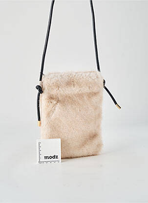 Sac bandoulière forme rectangulaire beige G&K femme