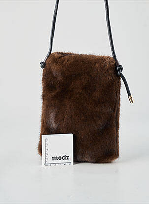 Sac bandoulière forme rectangulaire marron G&K femme