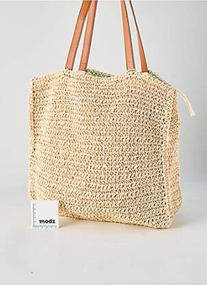 Sac fermeture zippée forme carré bleu BESTINI femme