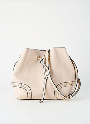 Sac bandoulière forme rectangulaire beige BESTINI femme