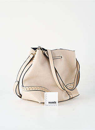 Sac bandoulière forme rectangulaire beige BESTINI femme