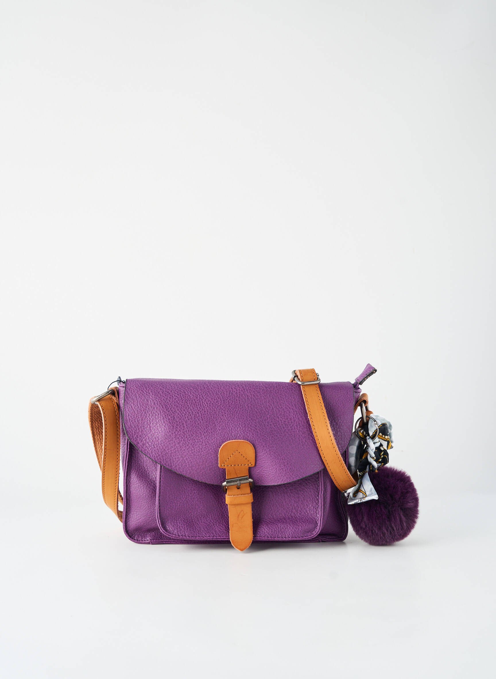 Sac multipoches forme rectangulaire violet FLORA & CO femme