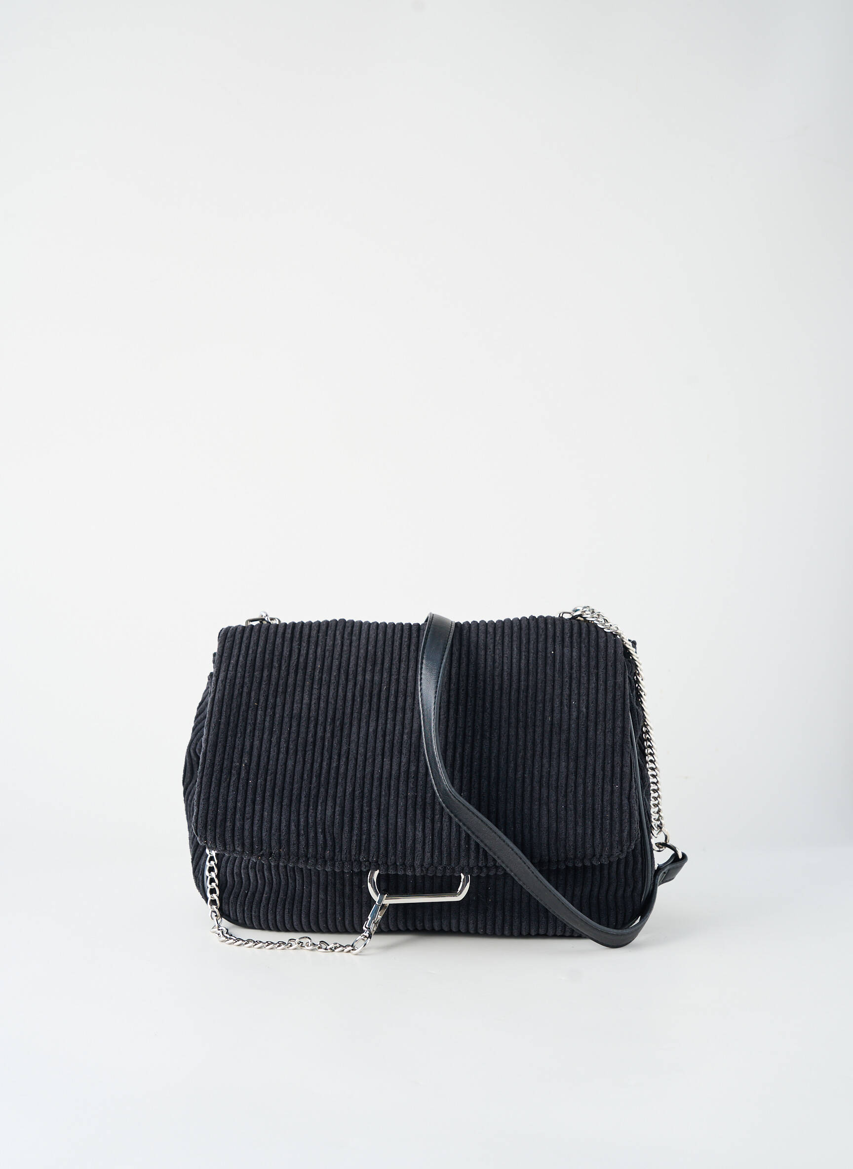 Sac multipoches forme rectangulaire noir BESTINI femme