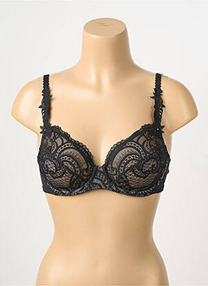 Soutien-gorge tissage dentelle haut soutien-gorge emboitant noir WACOAL femme