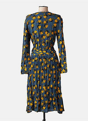 Robe longue manches longues manches longues bleu MARIE-SIXTINE femme