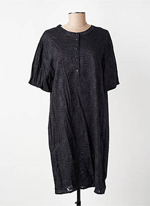 Robe mi-longue manches courtes manches courtes noir HARRIS WILSON femme