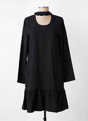 Robe courte manches longues manches longues noir CHARLISE femme