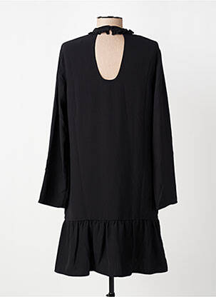 Robe courte manches longues manches longues noir CHARLISE femme