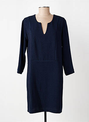 Robe courte manches 3/4 manches 3/4 bleu PAKO LITTO femme