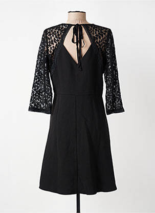 Robe mi-longue manches longues manches longues noir GRACE & MILA femme