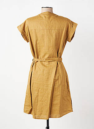 Robe courte manches courtes manches courtes marron MARIE-SIXTINE femme