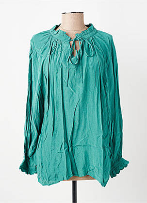 Blouse col rond manches longues vert MARIE-SIXTINE femme