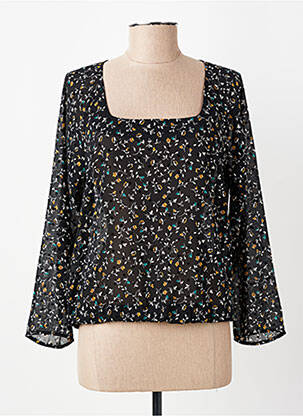 Blouse légère et transparente manches longues noir I.CODE (By IKKS) femme
