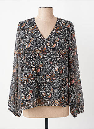 Blouse légère et transparente manches longues marron I.CODE (By IKKS) femme