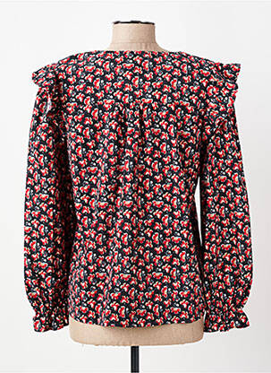 Blouse imprimé fleurs manches longues rouge CERISE BLUE femme