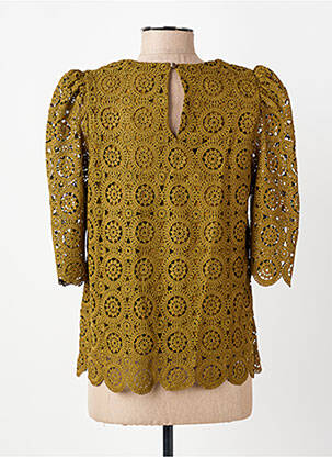 Top col rond manches 3/4 vert LA PETITE ETOILE femme