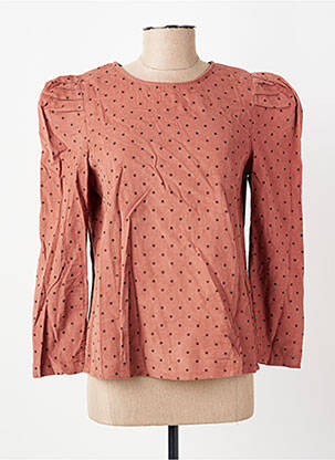 Blouse col rond manches longues marron CERISE BLUE femme