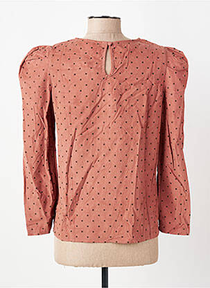 Blouse col rond manches longues marron CERISE BLUE femme