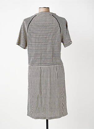 Robe mi-longue manches courtes manches courtes beige I.CODE (By IKKS) femme