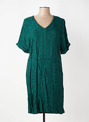 Robe mi-longue manches courtes manches courtes vert I.CODE (By IKKS) femme