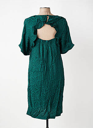 Robe mi-longue manches courtes manches courtes vert I.CODE (By IKKS) femme