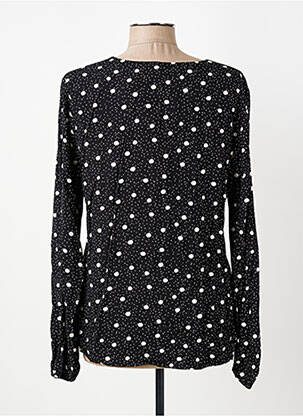 Blouse tissage popeline manches longues noir I.CODE (By IKKS) femme