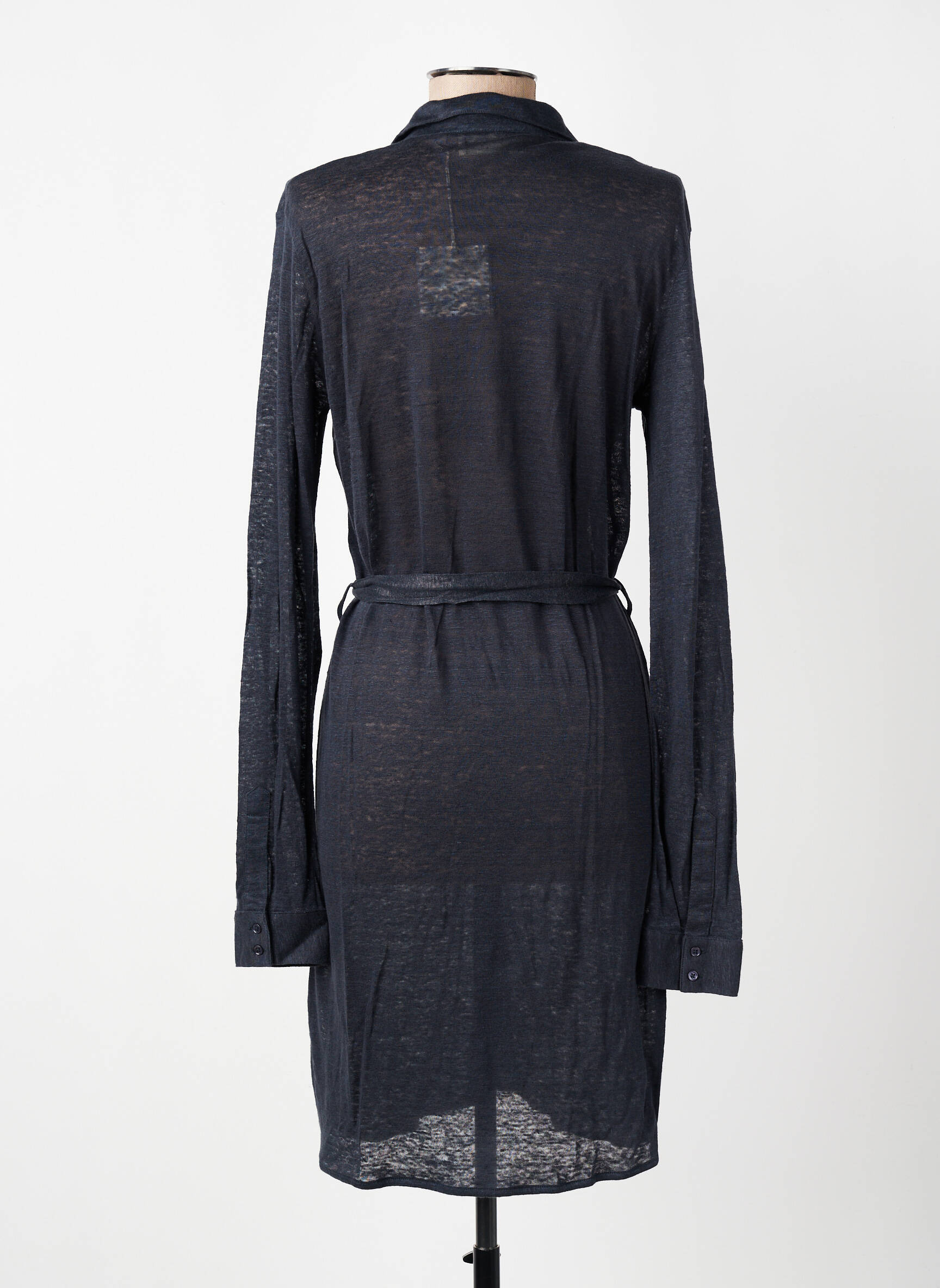 Robe mi-longue manches longues manches longues gris MARIE-SIXTINE femme