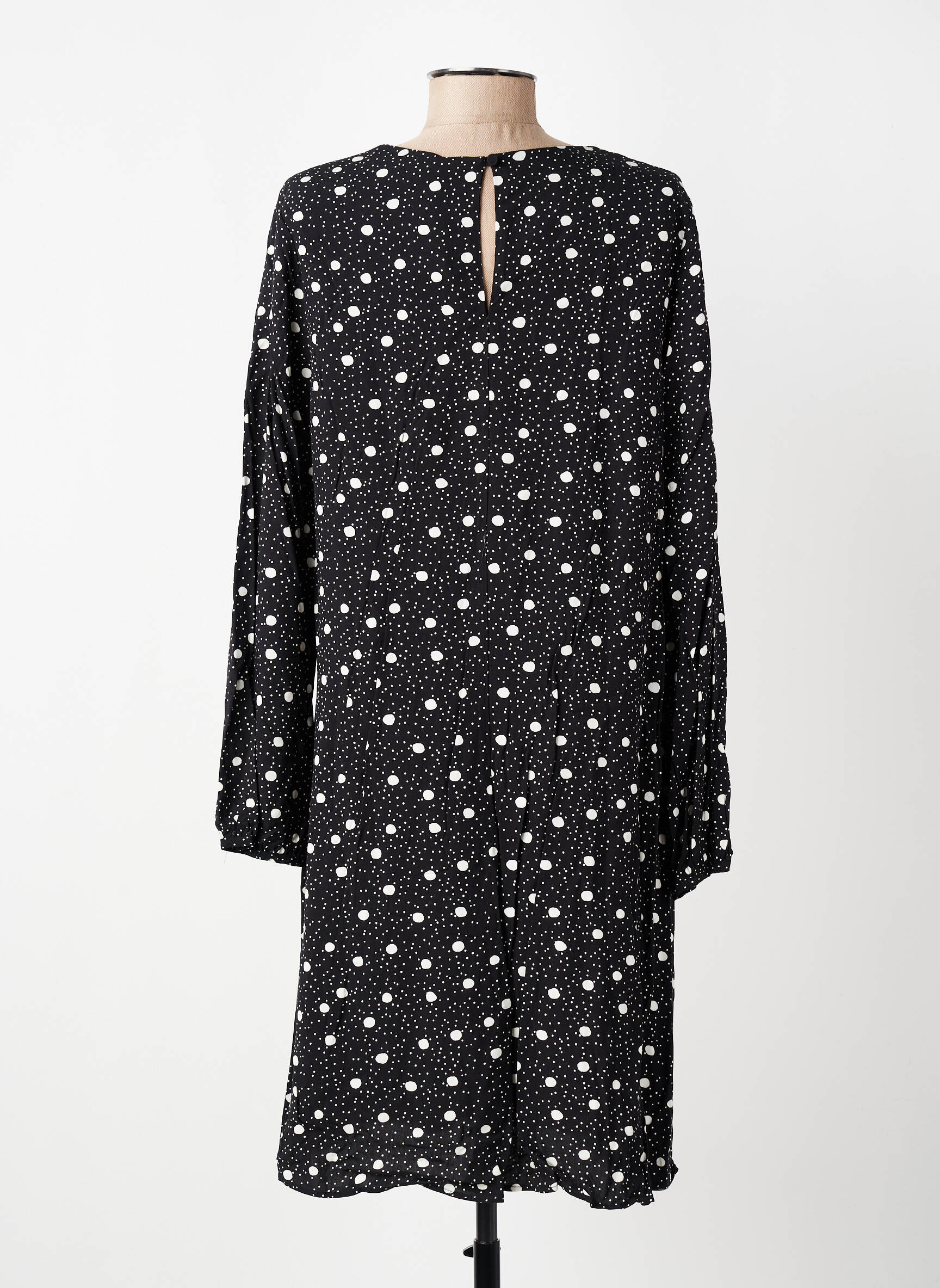 Robe mi-longue manches longues manches longues noir I.CODE (By IKKS) femme