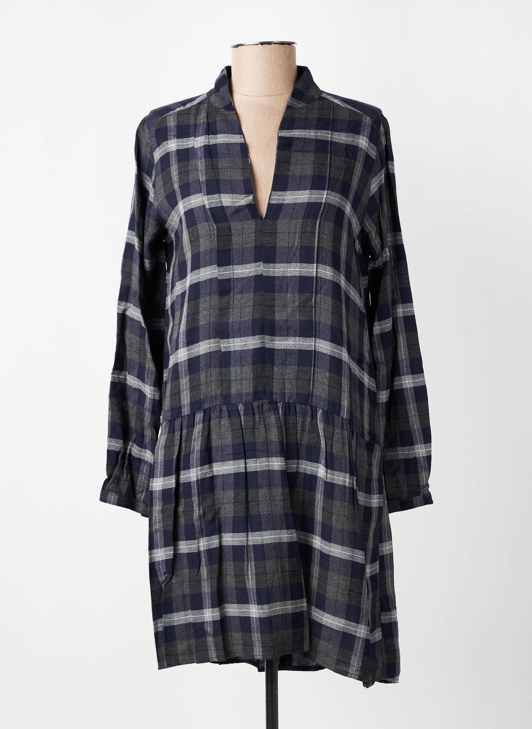 Robe courte manches longues manches longues bleu TINSELS femme