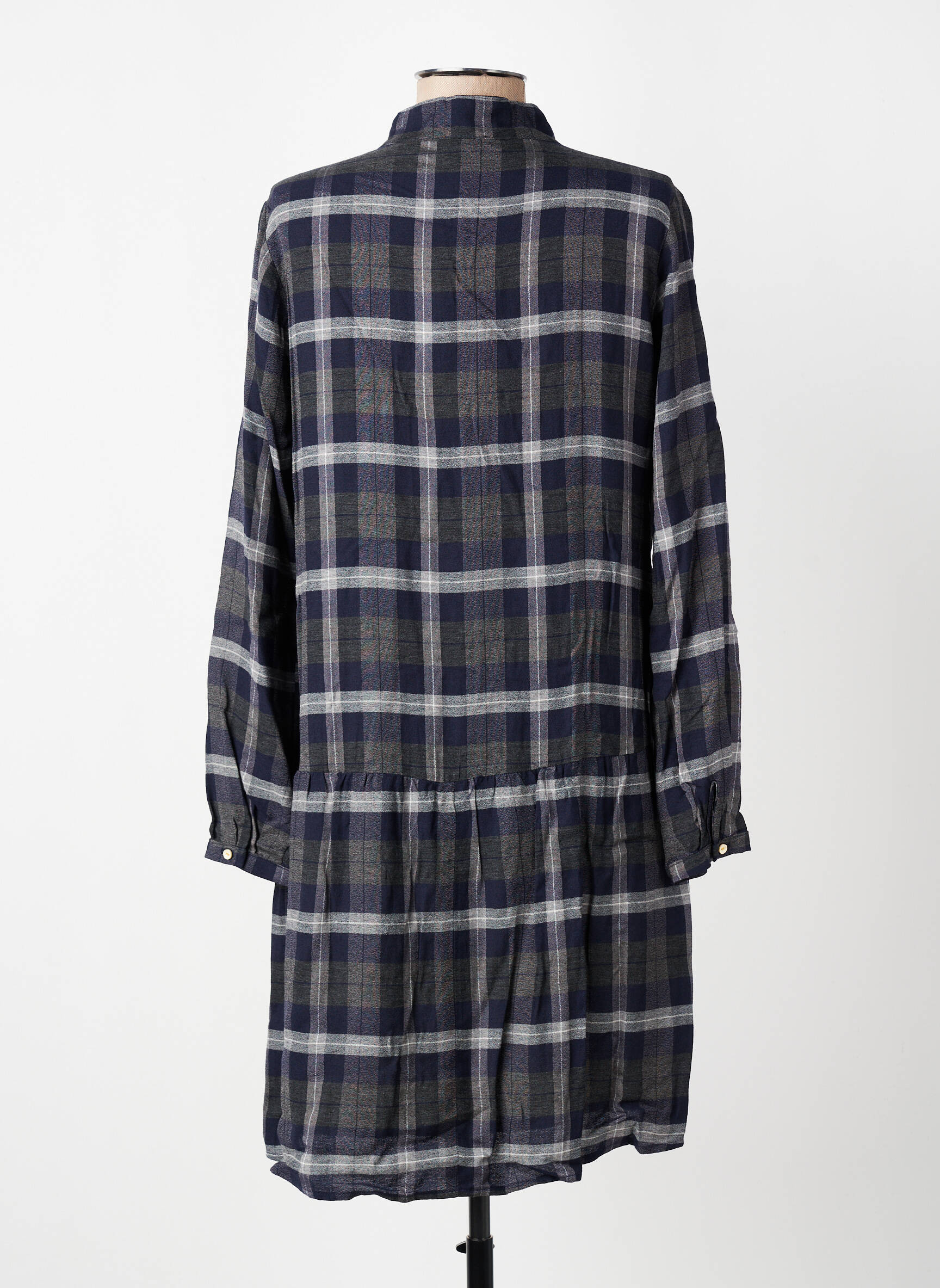 Robe courte manches longues manches longues bleu TINSELS femme