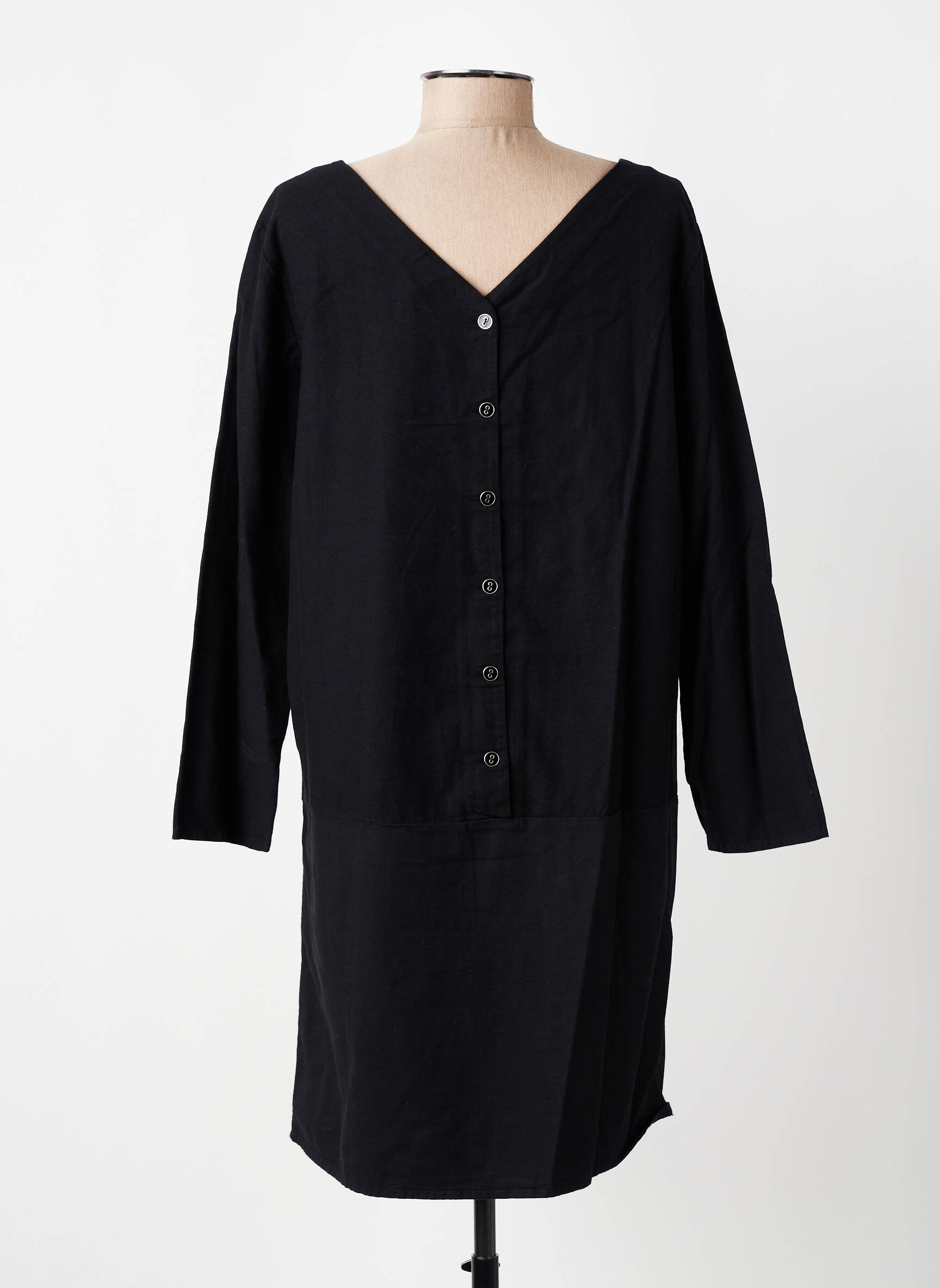 Robe courte manches longues manches longues noir HARRIS WILSON femme
