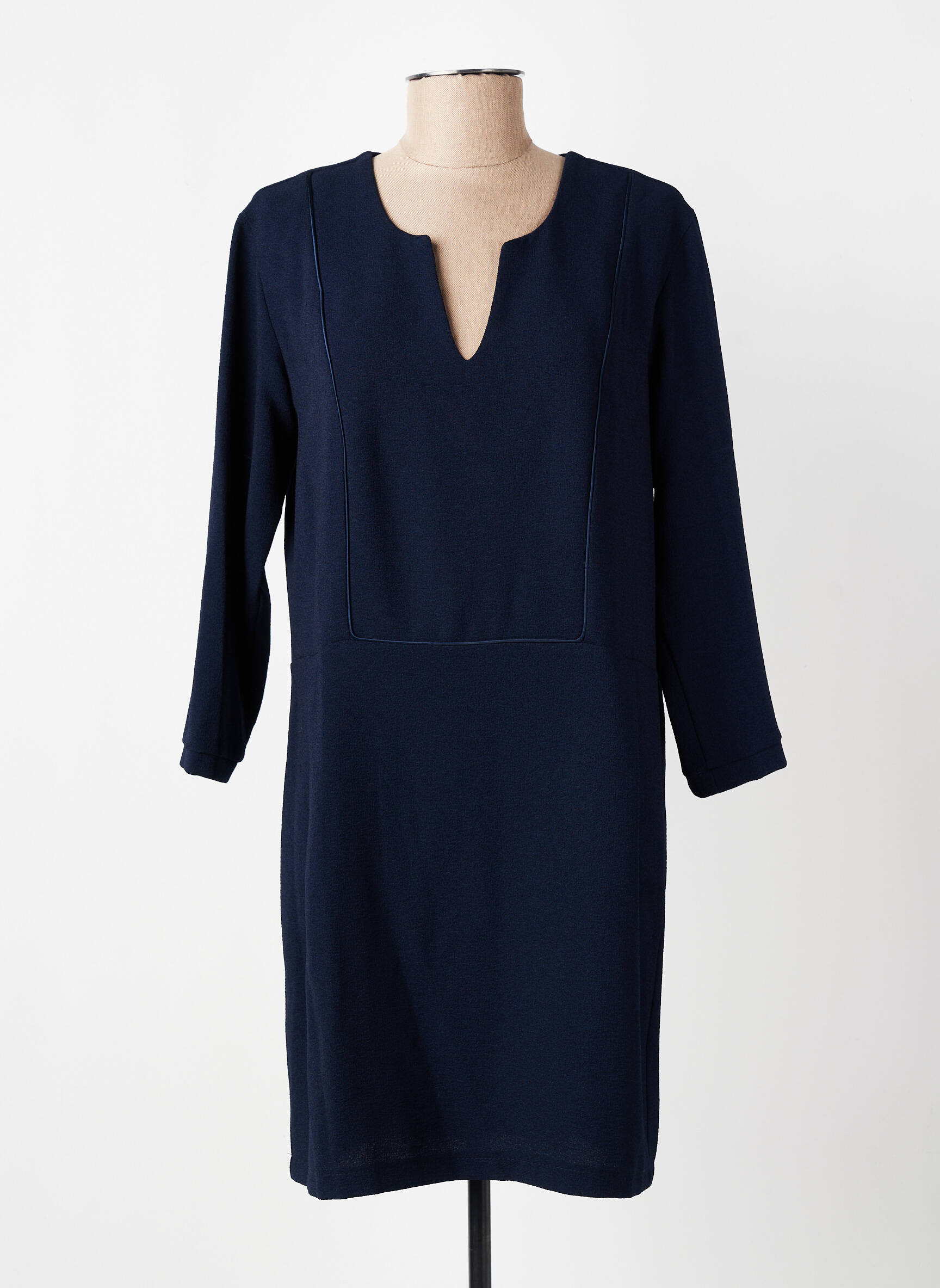 Robe courte manches 3/4 manches 3/4 bleu PAKO LITTO femme