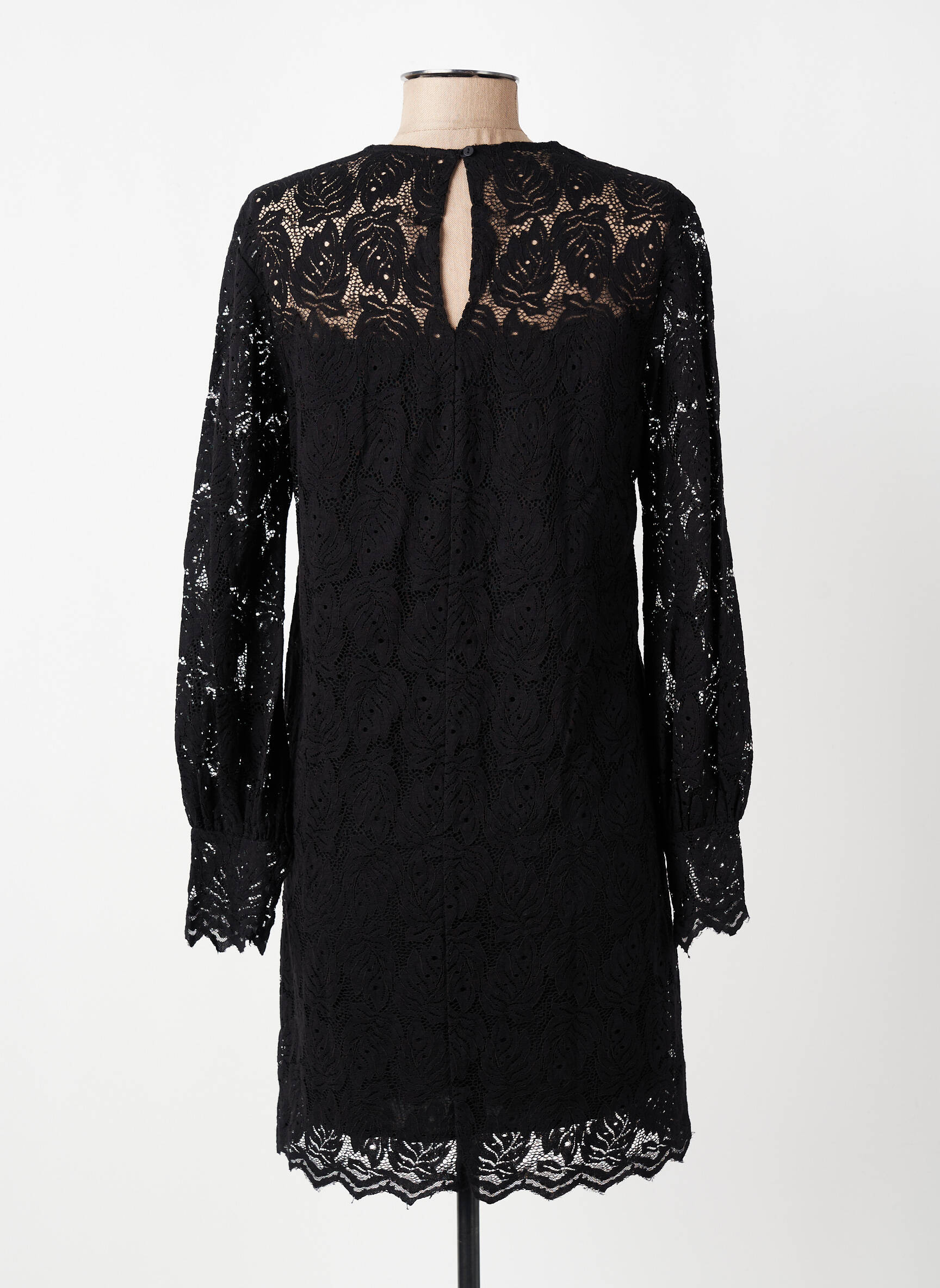 Robe courte manches longues manches longues noir ANDY & LUCY femme